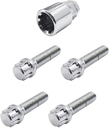 SIMONI RACING BRA/70 Kit 4 Bulloni Antifurto - Bulloni antifurto per Ruote Chiave 17-19 M14x1.5 Lunghezza 50 mm