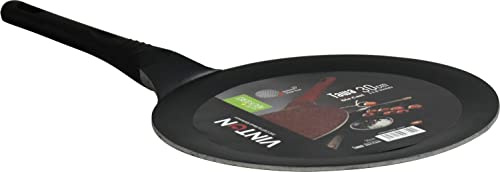 Sterling Ventures Non Stick Tawa Diecast Crepe Pan Dosa Chapati Roti Pan Flat Stay Cool Handle 30cm