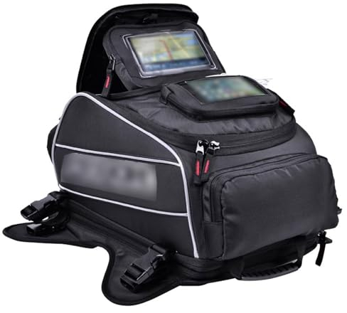 UZSPAC Tankrucksack Motorrad Magnet Motorrad Tasche Wasserdicht Multifunktionale Helmtasche mit Großem Fassungsvermögen mit Wasserdichter Abdeckung