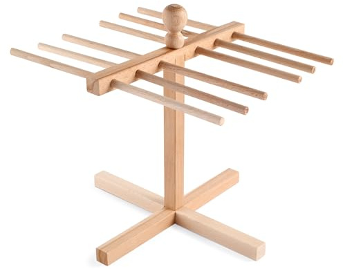 Imperia Stendipasta Classic Line. Fresh pasta drying rack. 100% Made in Italy. Spaghetti, tagliolini, fettuccine, dough sheet dryer. Pasta machine accessory. Wooden kitchen accessory for fresh pasta.