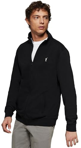 Polo Club Sweatshirt mit Kurzem Herren Reißverschluss und Rigby Go Stickerei - Sweater Baumwolle