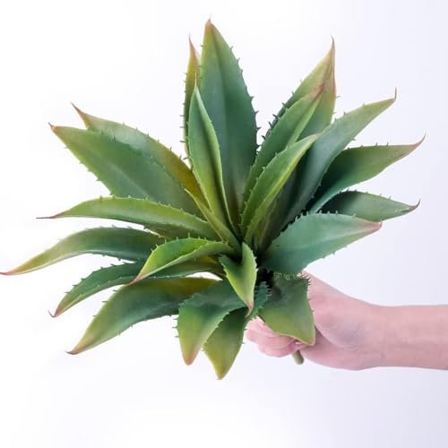 Plantas suculentas Planta de Aloe Artificial, suculentas Artificiales Grandes de 12,5 Pulgadas sin Maceta, decoración de vegetación DIY para Manualidades de Primera Calidad para Interiores y