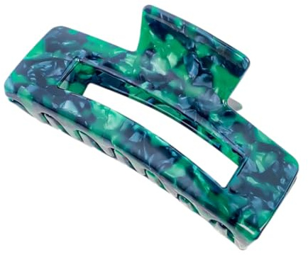 Wambere 1 Stück Damen Haarklammern Groß Acetat Haarklauenclip Haarspangen für Dickes Haar Rutschfestes Haar Jaw Clips Kopfbedeckung Haarschmuck Haarstyling Zubehör für Frauen Mädchen,Dunkelgrün