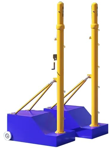 Badmintonnetz Befüllbarer Volleyball-/Badminton-Ständer aus Stahl mit Rädern für den Innen- und Außenbereich, Familienspiele im Freien (Size : Style4)