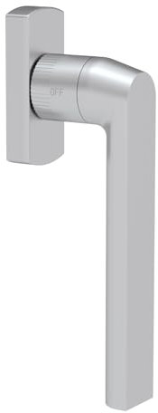 KARATINTL Einteiliger Knauf-Fenstertürgriff, Fenstergriffe Abschliessbar,Sicherheits-Fenstergriff mit 35 mm Stiftlänge, passend für alle gängigen Fenster und Balkontüren (Silber)