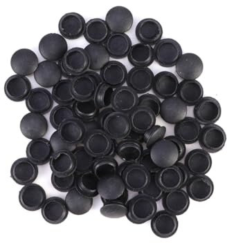 OKUMEYR 50pcs Plastic Hinge Screw Covers Hinge Decorative Covers for Furniture Window Cupboard No Tool Required