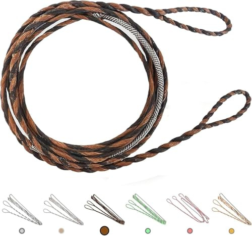 Deerseeker Flämische D97 Bogensehne, handgefertigt, gedrehte Bogensehne, 16 Stränge, 137,2–177,8 cm, schneller Flug für traditionellen Langbogen-Recurvebogen