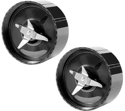 QASULER 2 Pack Replacement Cross Blade Parts for Magic 250W Blender, Juicer and Mixer, Blender Replacement Parts Extractor Blade