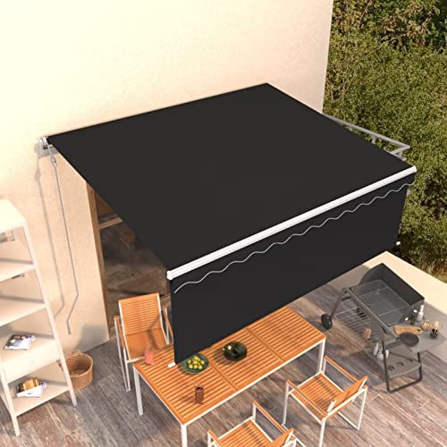 Juroupi Toldo automático retráctil con persiana Gris Antracita 4x3 m Pergolas De Jardin Toldos Baratos - 3069309