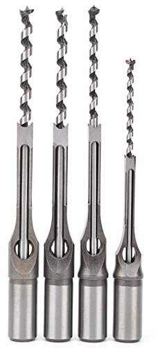 ANKROYU 4 brocas cuadradas para agujeros, brocas para carpintería de acero para rodamientos, brocas para pasadores de madera, brocas cuadradas para madera para taladros cuadrados