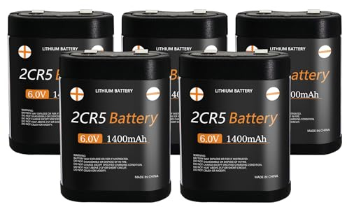 (5-Pack) 6V 2CR5 Battery, 2024 Upgrades Lithium Photo Battery Replaces 2CR5, DL245, DL2CR5, DL345, DL345A, EL2CR5, EL2CR5BP, EOS 1V, KL2CR5, KL2CR5-1, PR2CR5, RL2CR5, RL2CR5-1