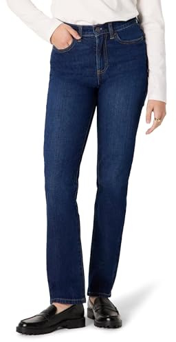 Amazon Essentials Jean à Jambes Droites et Taille Haute Femme