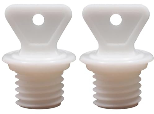 Mskmnkot Hot Water Bottle Stopper 2Pcs 21mm Leakproof Hot Water Bag Stopper with Handle Replacement White Plastic Bottle Plug