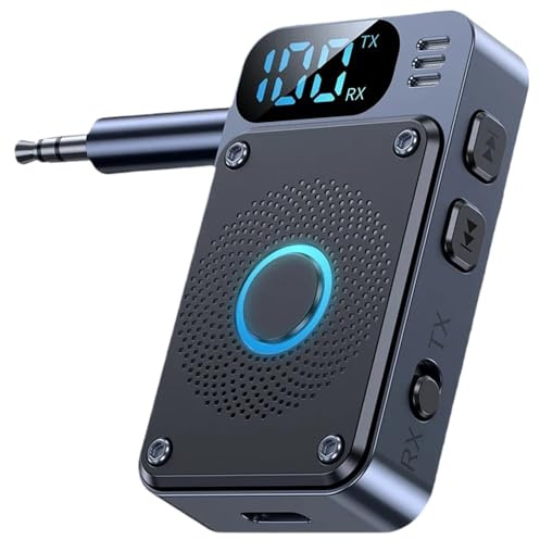 Wireless Transmitter, Car Audio Converter, Digital Display Adapter, Compact Build, Plug and Play Design for Headphones, Smartphones, Travel Use, 2.24x1.34x0.55 inches