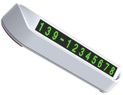 Zuoeay Accesorio para coche, placa de aparcamiento temporal para coche, tablero de coche, número de teléfono, ocultar, número de teléfono, fácil instalación, tarjeta de aparcamiento