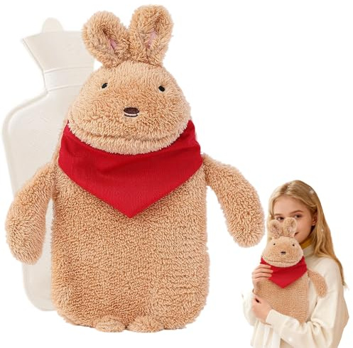 Rppiup Borsa dell'acqua calda per bambini, 1 l, con fodera, morbida, bottiglia d'acqua calda per bambini, contenitore interno rimovibile per bambini, famiglia e amici (colore B)