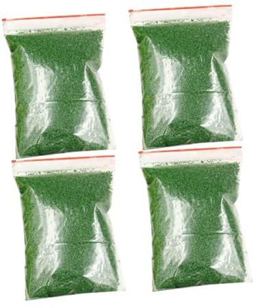SUPVOX 4er Packung Künstliches Gras Material für Modellbau Realistisches Static Grass Tuft für Landschaftsbau Miniatur Pflanzen DIY Bahnanlagen Grün Simulation Gras Vielseitig für