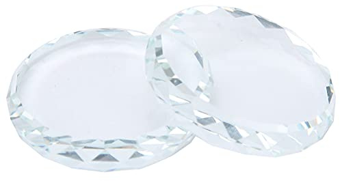 Hamwesh Nagellack-Klebepaletten aus Kristallglas, 2er-Set für Nail-Art-Profis, Geeignet Zum Mischen von Lipgloss und Lidschatten, für das Maniküre-Zeichenbrett