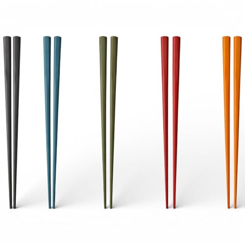 Topolenashop 5 Paia Bacchette Sushi Fibra di Vetro 24 cm – Riutilizzabili e Lavabili, Antiscivolo per Ramen Noodles Cucina Asiatica, Resistenti e Facili da Usare | 2407182