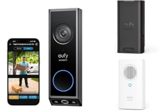 eufy Security Video türklingel E340,mit USB-C,Chime,Dual türklingel mit Kamera mit Paketerkennung, 2K Full HD Farb-Nachtsicht, Kabel- oder Akkubetrieben