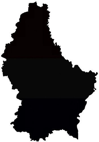 2X Auto Aufkleber Luxemburg Lëtzebuerg Luxembourg Car Sticker konturgeschnitten (ca. 11x9 cm, Schwarz)