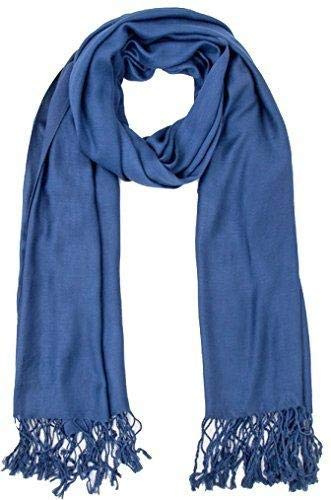 World of Shawls Supermjuk pashminasjal sjal halsduk, BLÅ,
