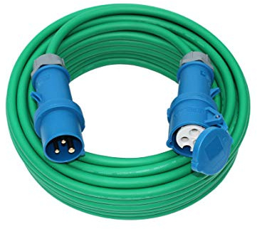 CEE-Camping H07RN-F 3x2,5mm² Gummikabel Verlängerungskabel Wohnmobil Kabel Caravan in GRÜN 40m