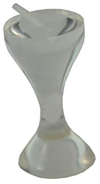 Ringhalter aus Acryl mit einzelner Säule, Silber, Gold, Rosé, groß, transparent, Anzahl der Stände – 6 Stück
