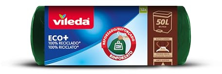 FORNOR Vileda 15184 MÜLLBEUTEL ECO 100% RECYCLING X12 50 l