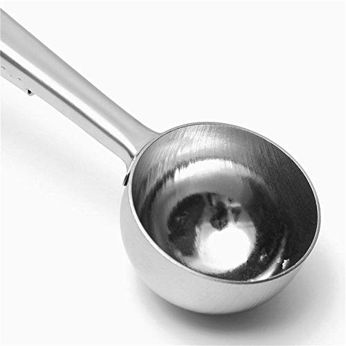 HXSZWJJ 1 Pc Multifonction en Acier Inoxydable Café Scoop avec Clip Thé Mesurette Coupe De Cuisine Sol Outils Cuillère en Métal De Cuisson (Color : Silver)