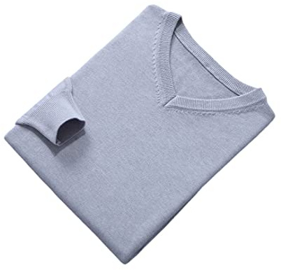 Vogrtcc Suéter de Cachemira para Hombre, Jersey de Cuello en V, Suave y Cálido, Suéteres Tejidos para Otoño e Invierno