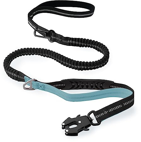 Strapazierfähige Taktische Hundeleine mit Schnellverschluss-Karabiner und stark reflektierenden Fäden, 1,2-1,8 m Power-Stretch-Hundeleine für mittelgroße und große Hunde