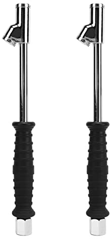 Doppelkopf Luftspannfutter Reifenfüllstange, Vielseitige Pneumatische Spannzange mit Druckkontrollfunktion, 1/4 Zoll F-NPT Anschluss, Aluminiumlegierung, für Fahrzeug Motorrad RV Wohnmobil Auto LKW