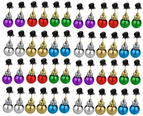 Didiseaon 48 Piezas Pasador De Barba Adornos Faciales Adornos Para El Pelo Navideños Para La Barba Campana Navideña Para El Vello Facial Trompeta Navidad El Plastico Mayor