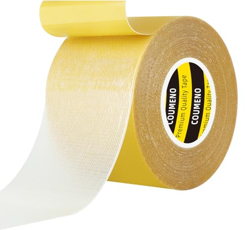 COUMENO Doppelseitiges Klebeband Transparent, 55mm × 10m, Klebeband Doppelseitig Extra Stark, Starkes Teppichband,Einfache Ablösbar ohne Rückstände,Geeignet Für Teppich,Fotos,Wände,Zuhause und Schule