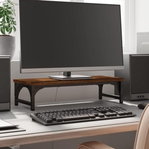 CBLDF Monitorständer Braun Eiche 55x23x14cm Holzwerkstoff