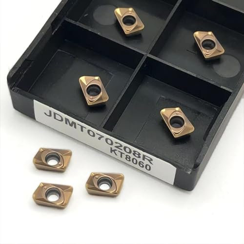 10 Stück Fräser-Stabeinsätze Jdmt070204r Jdmt070208r Kt7030 Kt8060 Kt8030 Jp4020 CNC-Drehmaschine Bearbeitungszentrum Fräser mit kleinem Durchmesser(JDMT070208R KT8060)