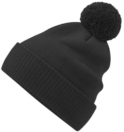 Roughtex Bommelmütze Damen Herren Wintermütze Bio Baumwolle | Doppellagiger Strick - 100% Soft-Touch Polyacryl - mit Umschlag oder als Slouch-Beanie - 2-farbiger Bommel