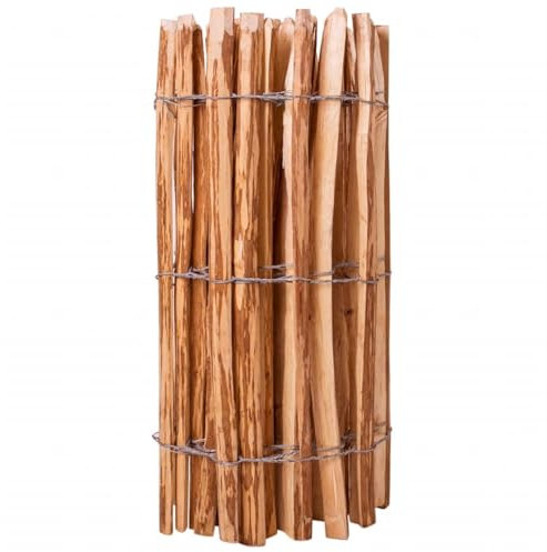 Clôture décorative - Brise-vue - Clôture de chantier - Clôture de délimitation pour chien - Clôture en lattis en bois de noisetier - 90 x 500 cm - Pour camping, ferme, parcs