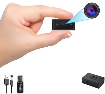 Cámara de vigilancia doméstica Miniatura - Cámara Niñera Oficina HD 1080P - Cámara de Seguridad Doméstica con Grabación por Detección de Movimiento, Sensor de Gravedad y Visión Nocturna sin WiFi