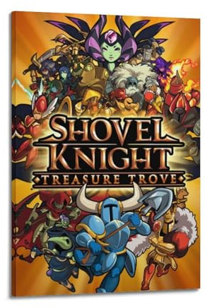 RTHGKTNG Video Game Shovel Knight Poster Treasure Trove Poster Decorative Painting Canvas Wall Posters And Art Picture Print Modern Family Bedroom Decor Posters 08x12inch(20x30cm)