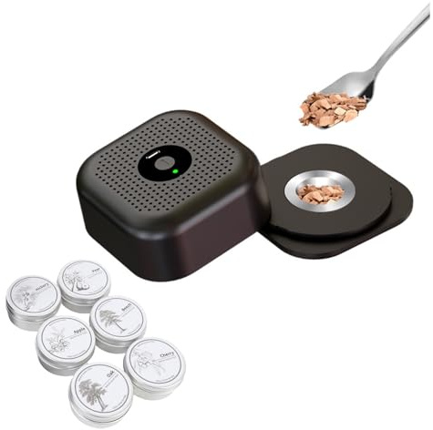 Electric Whiskey Smoker Kit 800mAh USB-C Rechargeable with 6 Wood Chips Brush Spoon Portable Drink Food Smoker for Bourbon Cocktails Home Bar