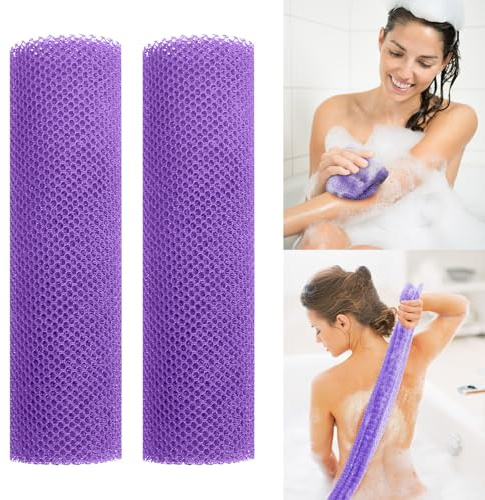 Éponge de bain africaine exfoliante, éponge filet africaine, éponge filet (violet-grand)
