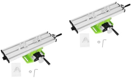 Operitacx 2sets Workbench Slide Table Mini Work Table for Milling Machine Bench Drill Rack Hand Drill Bracket Home Accessories