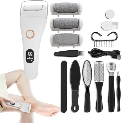 Quitacallos eléctrico | Lijador eléctrico | Recargable portátil para manicura, viaje, casa, salón, centros de bienestar y baño