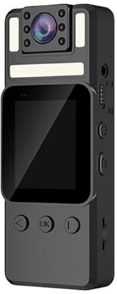 JOJIDE Bodycam, Mini caméra avec écran HD IPS 180 Len Rotatif et Pince arrière Full HD caméra portée par Le Corps de la Police Portable caméscope Bodycam de Poche