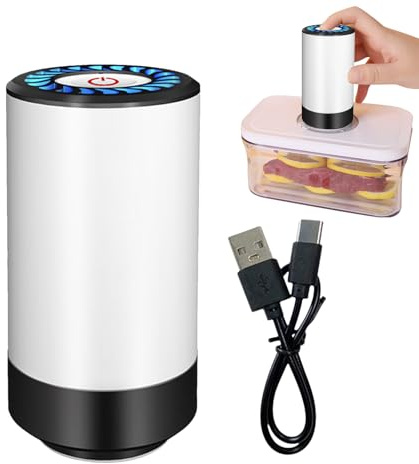 Bomba de vacío eléctrica: bomba de aire alimentada por USB, construcción compacta de PP ABS, diseño multifuncional, herramienta de almacenamiento portátil | para Aspiradora Bolsas de aire compactas pp