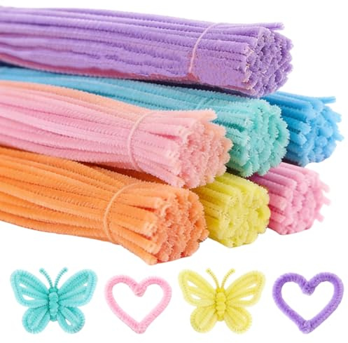 ZZHBOO 100 Unidades Palito Retorcido Manualidades,Palillos de Chenilla de Espuma para DIY,Juguetes para Niños,Materiales de Arte,Paquete de Artesanía,0.5cm,Multi-Colores