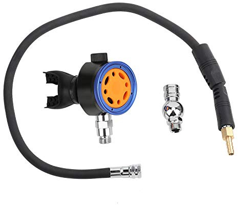 Wangcmcol Equipo de Buceo con válvula de respiración, regulador de Snorkel de Segundo Nivel de Metal con Conector Universal
