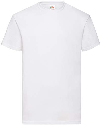 Fruit of The Loom Valueweight Herren-T-Shirt, kurzärmelig, weiß, L